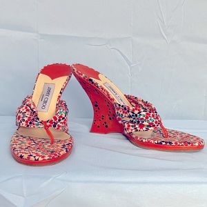 Jimmy Choo | Floral Boho Wedges